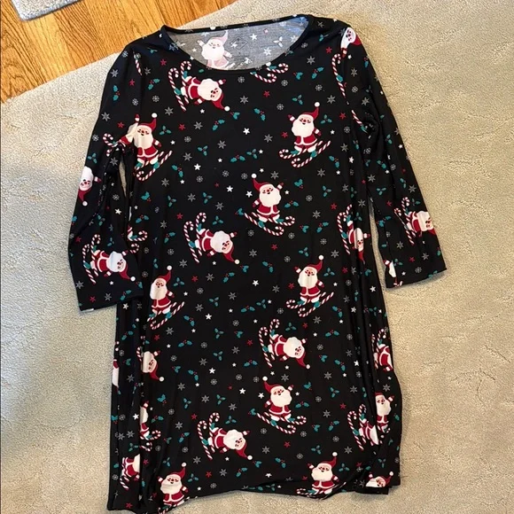 St. John's Bay | Dresses | St Johns Bay Christmas Black And Red Santa Dress  | Poshmark